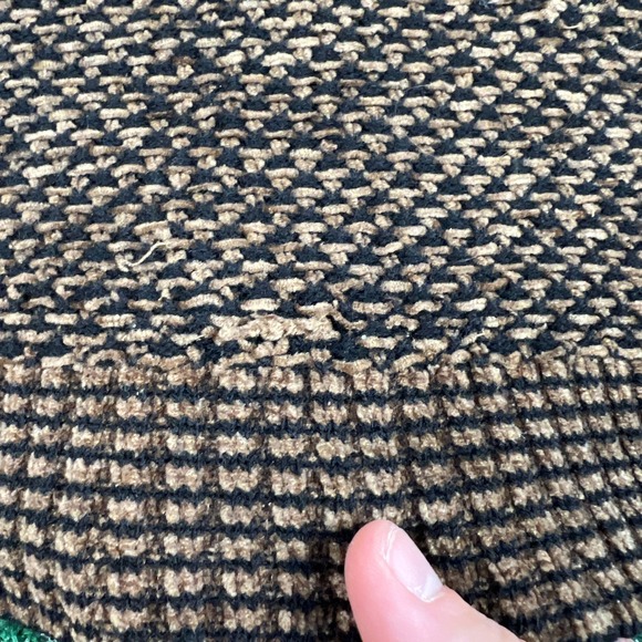 VTG Perry Ellis Acrylix Wool Italy Sweater Womens Size 8 23.5x22.5" Brown 90s - Picture 2 of 7